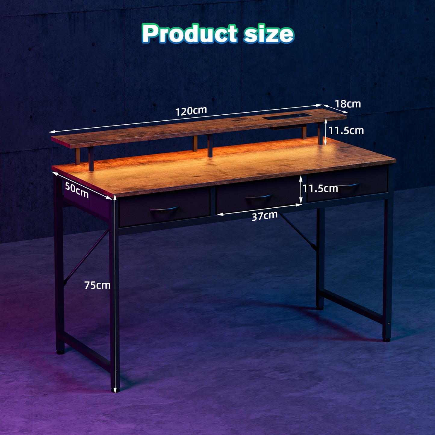 Computer Desk with Charging Station