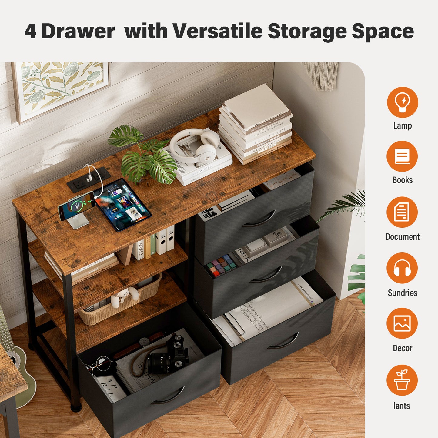 Chest of Dresser with Charging Station