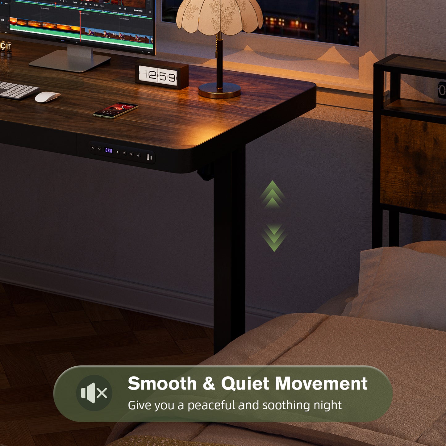 Electric Standing Desk with Drawers