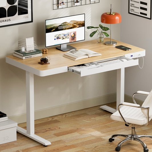 Electric Standing Desk with Drawers
