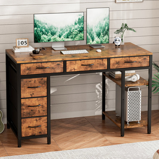 Computer Desk with 6 Drawers